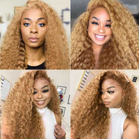#27 Light Brown Wig 5x5 13x4 13x6 Lace Front Wigs Brazilian Deep Wave Human Hair Wigs