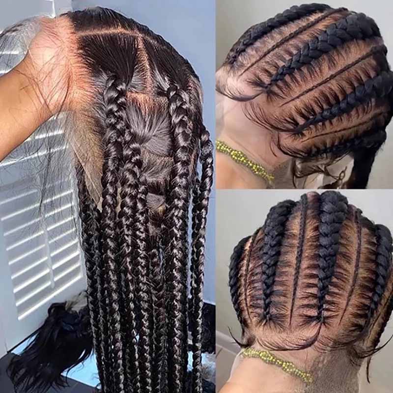 Full Lace Frontal Wigs 250% Density Water Wave Virgin Human Hair For Women