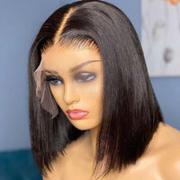 Kisslove Hair Straight Hair Short Bob Wig Brazilian 13x4 13x6 Lace Frontal Human Hair Wigs