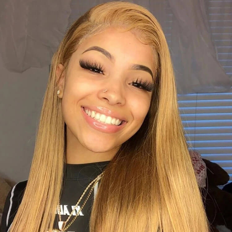 #27 Honey Blonde Wig 5x5 13x4 13x6 Lace Front Wigs Brazilian Straight Human Hair Wigs