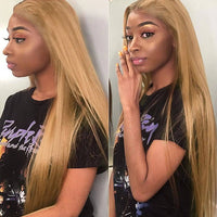 #27 Honey Blonde Wig 5x5 13x4 13x6 Lace Front Wigs Brazilian Straight Human Hair Wigs