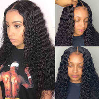 Double Drawn 6*6 Lace Closure Wig Glueless Deep Wave 14A Brazilian Virgin Human Hair Wigs