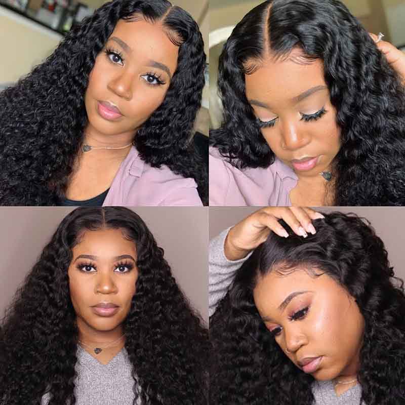 [Wear & Go] Bleached Knots Glueless 5x5/6x4.5 Lace Front Human Hair Wigs Deep Wave