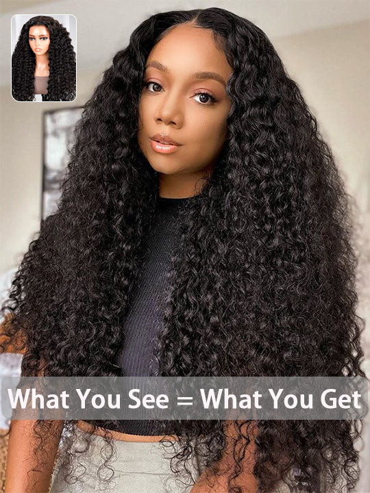 Bye Bye Knots 13x6 Lace Frontal Wig Water Wave Pull & Go Drawstring Glueless Wigs