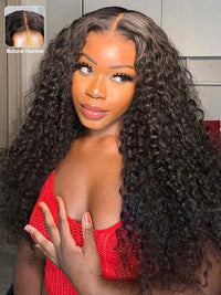 Bye Bye Knots 13x6 Lace Frontal Wig Water Wave Pull & Go Drawstring Glueless Wigs