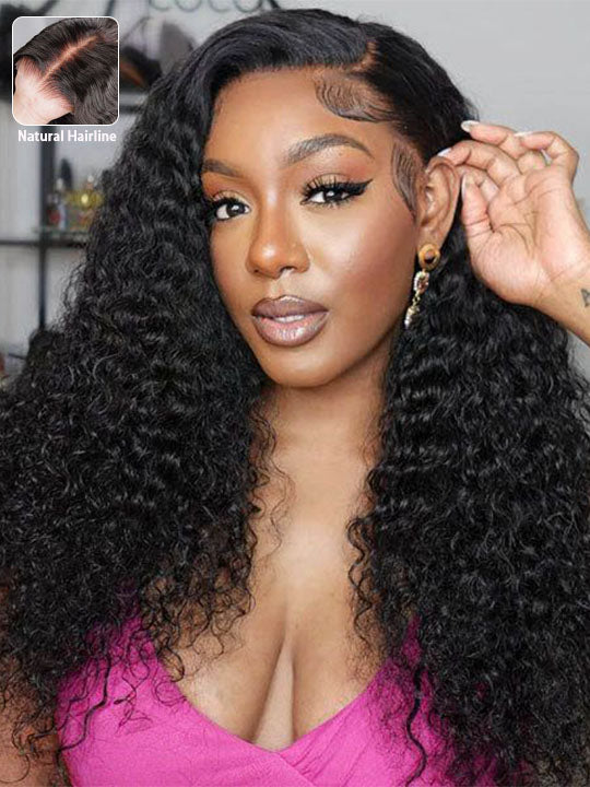 Bye Bye Knots 13x6 Lace Frontal Wig Water Wave Pull & Go Drawstring Glueless Wigs