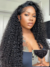 40 Inches Long Wig Deep Wave Virgin Human Hair 13x4 Real HD Lace Frontal Wigs