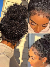 Kisslove Hair 4C Edge Kinky Curly Hair 360 Lace Wig Invisi Drawstring Glueless Lace Wigs
