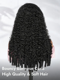 Kisslove Hair Burmese Curly 360 Lace Wig Pre Everything Invisi Drawstring Colored Human Hair Wigs