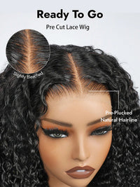 Ombre Black to Chestnut Brown Burmese Curly With Finger Coil Ends Wig Pull Go Invisi Drawstring Wig