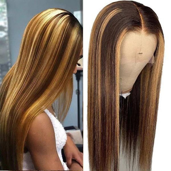 P4/27 Highlight Wig 5*5 HD Lace Wig Brazilian Straight Virgin Human Hair Wigs