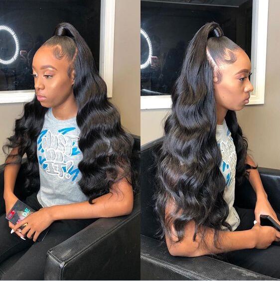 13*4 HD Lace Frontal With Bundles Body Wave 12A Brazilian Virgin Human Hair Weave