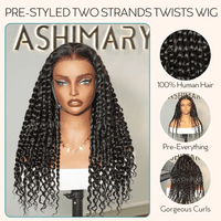 Two Strands Twists 360 Lace Frontal with Invisi Strap Pre-Braid Glueless Human Hair Wigs