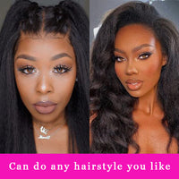 Brazilian Transparent Full Lace Kinky Straight Virgin Human Hair Wigs