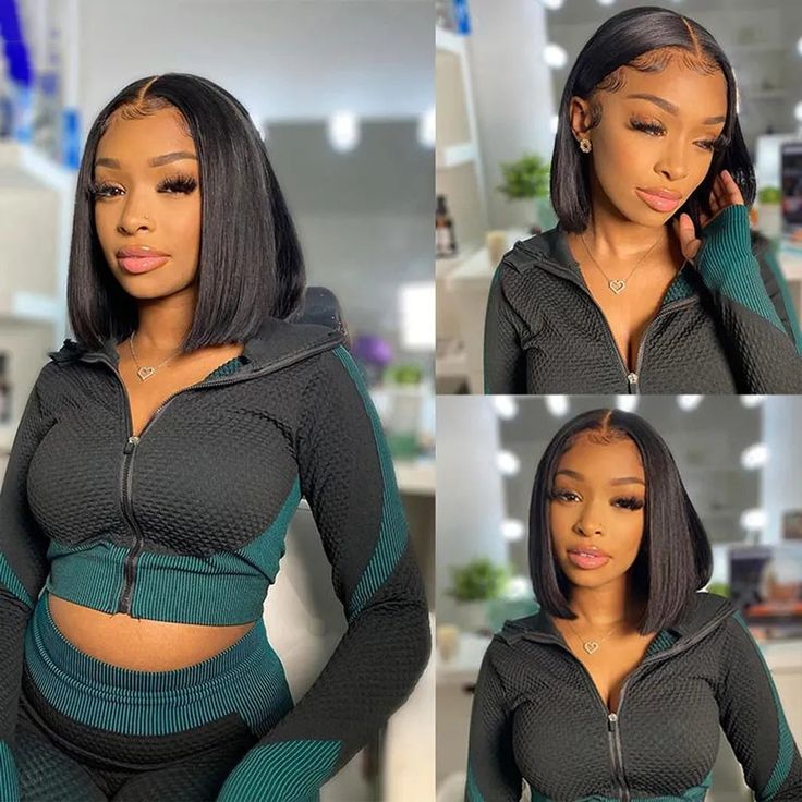 Kisslove Hair Straight Hair Short Bob Wig Brazilian 13x4 13x6 Lace Frontal Human Hair Wigs