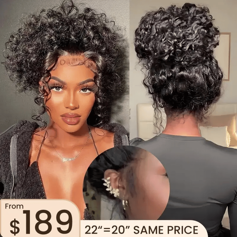 Water Wave Invisi Strap Snug Fit 360 Transparent Lace Frontal Bleached Knots Pre Cut Lace Wig