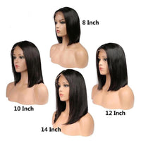 Skunk Stripe Highlight Bob Wig 13x4 Transparent Lace Front Human Hair Wigs Straight Hair