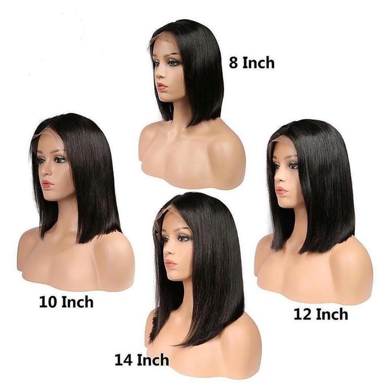 Skunk Stripe Highlight Bob Wig 13x4 Transparent Lace Front Human Hair Wigs Straight Hair