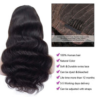 Body Wave 4*4 Transparent HD Lace Closure Wig Glueless Lace Front Human Hair Wigs