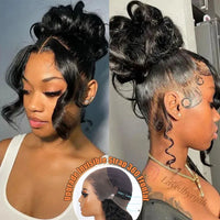 Face Framing Pre-Layered Body Wave Invisi Strap Snug Fit 360 Transparent Lace Frontal Bleached  Knots Pre Cut Lace Wig