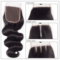 4x4 Lace Closure Straight / Wavy / Curly Human Hair Closures