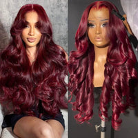 Upgrade Snug Fit Ashimary Invisi Strap 360 Lace Frontal 99J Burgundy Pre-Layered Body Wave Pre Everything Glueless Human Hair Wig