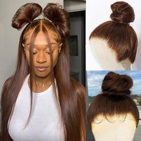 Kisslove Pre-Everything Chocolate Brown Wig 360 Lace Wig Straight Human Hair Wigs
