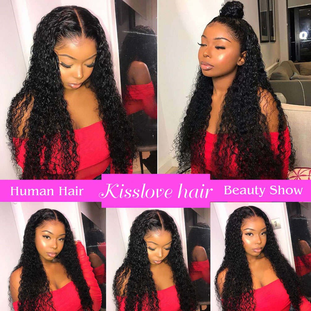 Deep Wave 3 Bundles With 13x4 HD Lace Frontal 10A Brazilian Human Hair Weave
