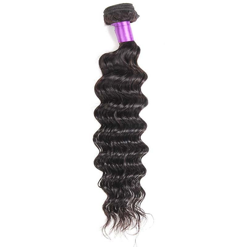 Deep Wave Bundle Deals Grade 10A Brazilian Virgin Human Hair Weaves
