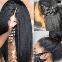 Brazilian Transparent Full Lace Kinky Straight Virgin Human Hair Wigs