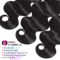 13*4 HD Lace Frontal With Bundles Body Wave 12A Brazilian Virgin Human Hair Weave