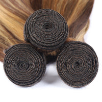 P4/27 Highlight Straight Human Hair 3 Bundles With Closure 12A Brazilian Hair