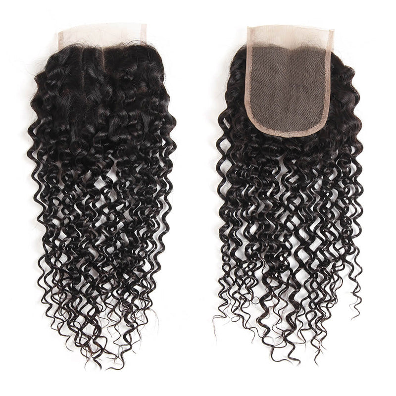 4x4 Lace Closure Straight / Wavy / Curly Human Hair Closures
