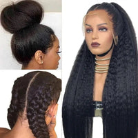 Brazilian Transparent Full Lace Kinky Straight Virgin Human Hair Wigs