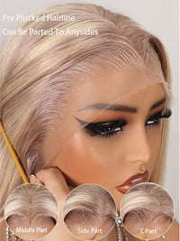 Kisslove Hair Blonde Balayage 13X4 Lace Frontal Wigs Blonde Human Hair Wig