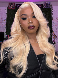 613 Honey Blonde Bundles With Closure Body Wave Virgin Human Hair Weaves