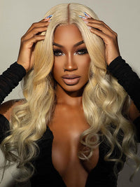 613 Honey Blonde Hair 13x4 HD Lace Front Human Hair Wigs 3D Body Wave