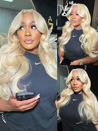 5*5 6*6 HD Lace Wigs 613 Blonde Hair 3D Body Wave Brazilian Virgin Human Hair Wigs