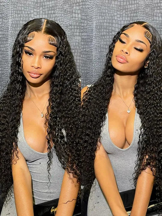 13x6 Lace Frontal Wig Deep Wave 36 38 40 Inch Ear to Ear Full Lace Frontal Long Human Hair Wigs
