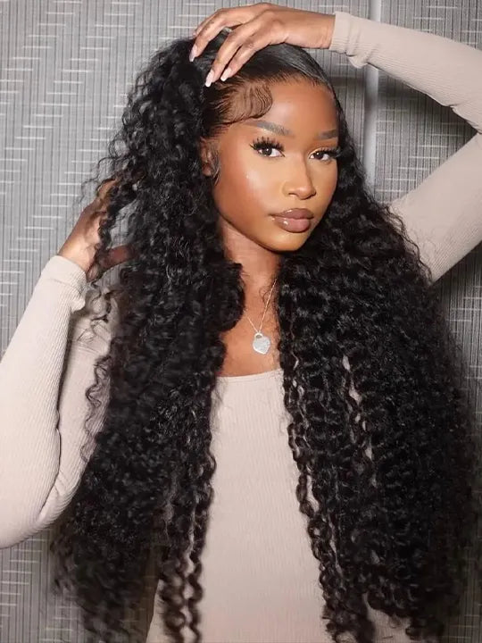 13x6 Lace Frontal Wig Deep Wave 36 38 40 Inch Ear to Ear Full Lace Frontal Long Human Hair Wigs