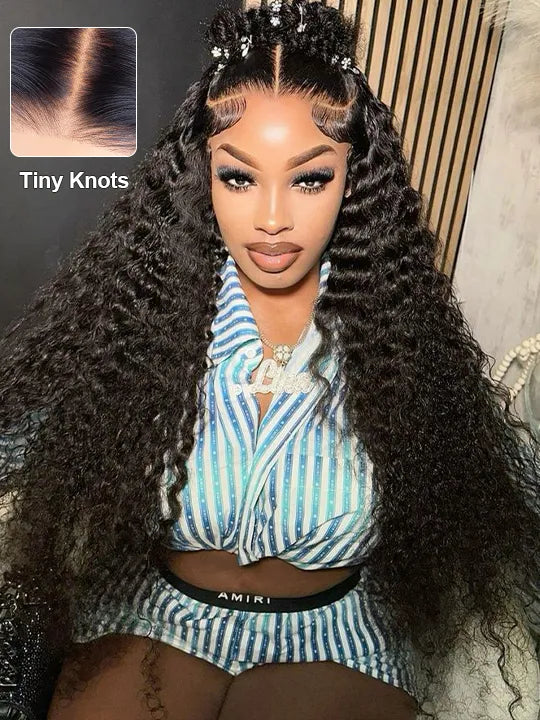 13x6 Lace Frontal Wig Deep Wave 36 38 40 Inch Ear to Ear Full Lace Frontal Long Human Hair Wigs