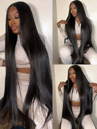 40 Inch 13x6 Full Lace Frontal Wig Long Straight Human Hair Wigs