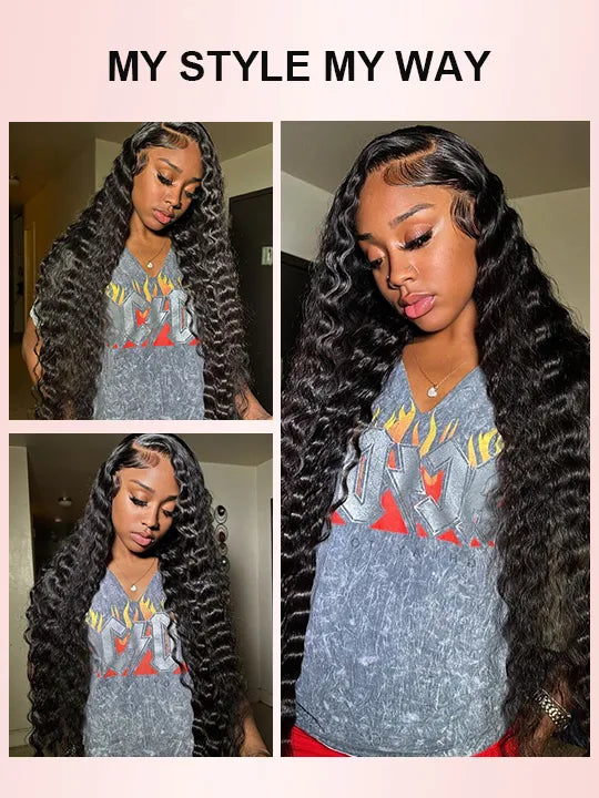 38 40 Inches Long Wig Loose Deep Wave Virgin Human Hair 13x4 Lace Frontal Wigs