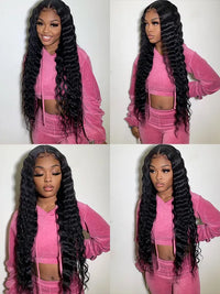 38 40 Inches Long Wig Loose Deep Wave Virgin Human Hair 13x4 Lace Frontal Wigs