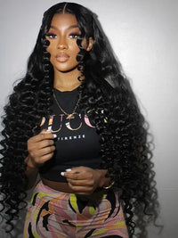 38 40 Inches Long Wig Loose Deep Wave Virgin Human Hair 13x4 Lace Frontal Wigs