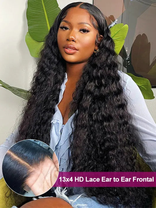 38 40 Inches Long Wig Loose Deep Wave Virgin Human Hair 13x4 Lace Frontal Wigs