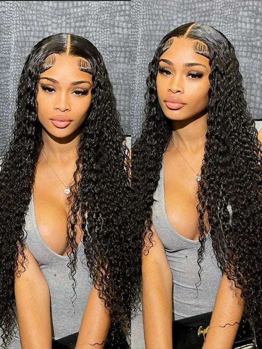 40 Inches Long Wig Deep Wave Virgin Human Hair 13x4 Real HD Lace Frontal Wigs