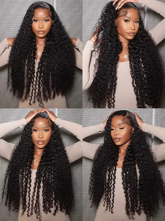 40 Inches Long Wig Deep Wave Virgin Human Hair 13x4 Real HD Lace Frontal Wigs
