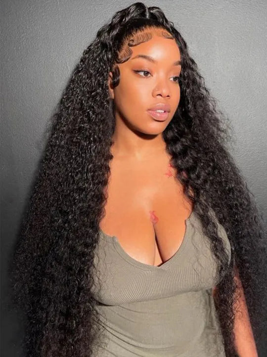 40 Inches Long Wig Deep Wave Virgin Human Hair 13x4 Real HD Lace Frontal Wigs