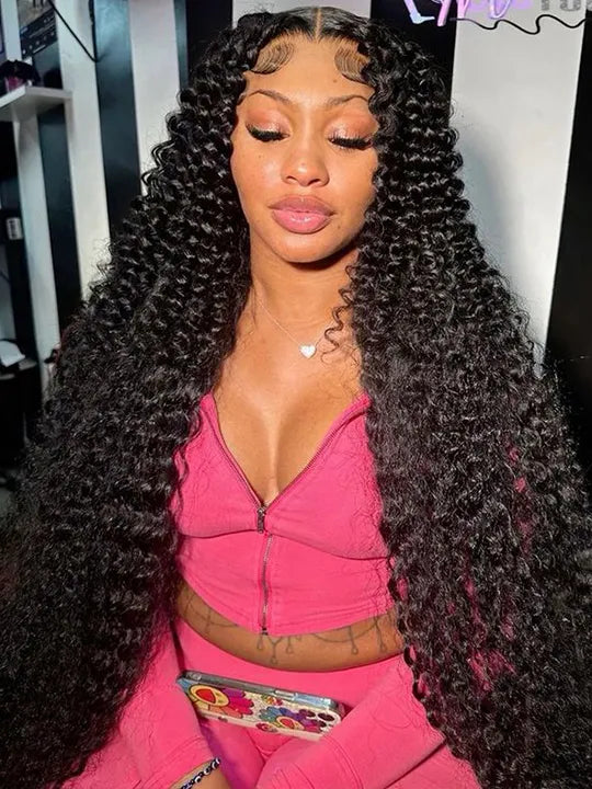 40 Inches Long Wig Deep Wave Virgin Human Hair 13x4 Real HD Lace Frontal Wigs